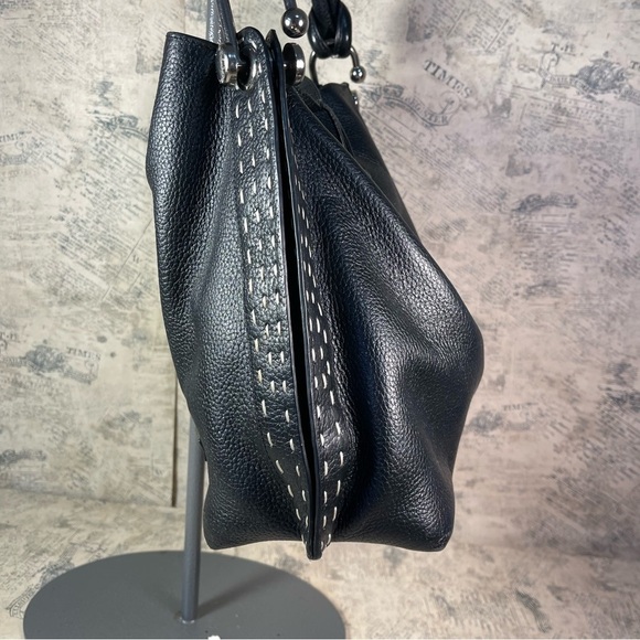 BCBGMaxAzria Genuine Pebble Leather Shoulder Bag - Picture 3 of 15